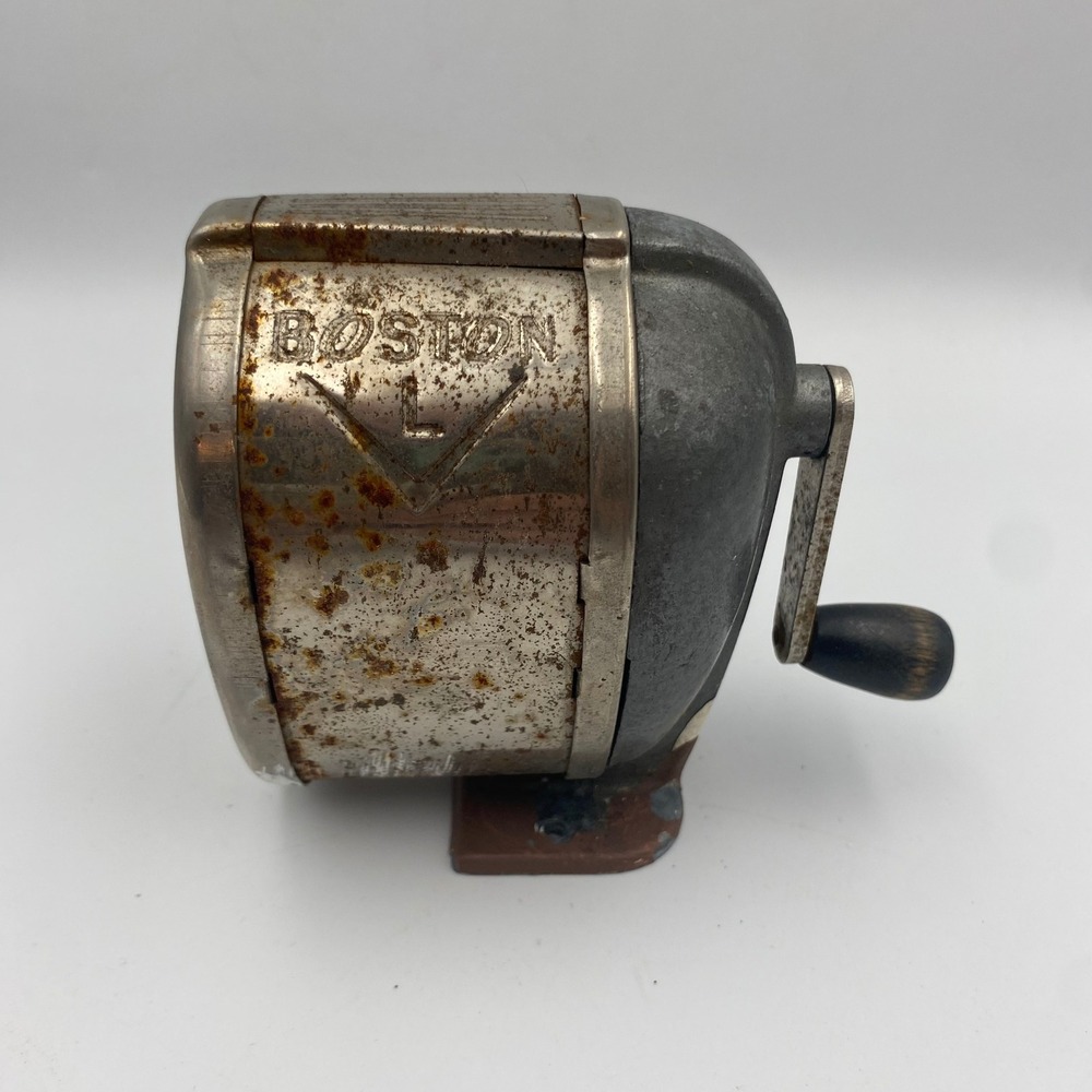 Vintage Boston Model L Manual Pencil Sharpener Industrial Desk Wall‎ Mount USA